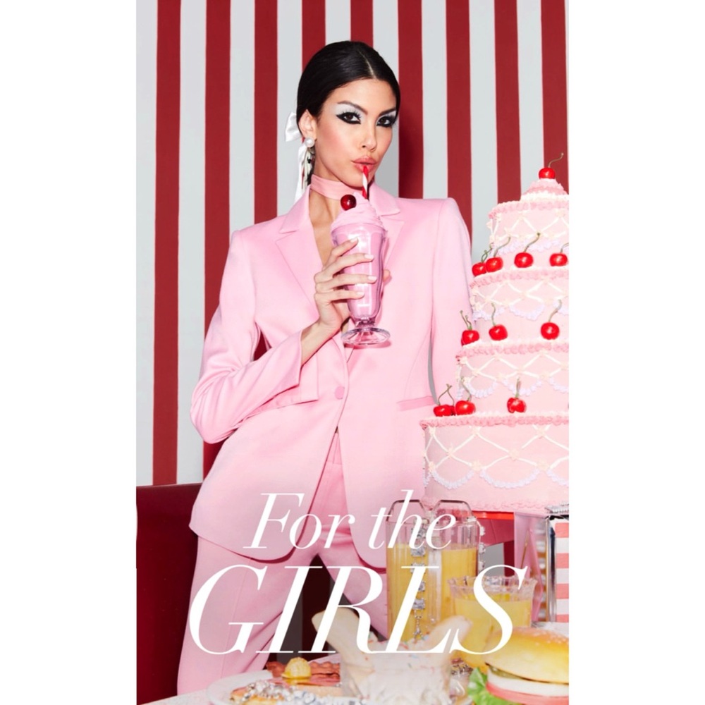 Alice + Olivia Macey Fitted Cherry Blossom Pink Blazer Jacket - Picture 5 of 14